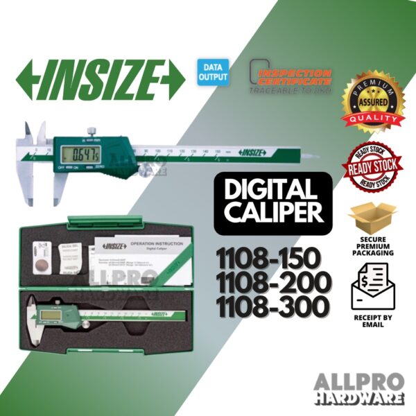 INSIZE Digital Caliper Measuring Tool 1108-150 / 1108-200 / 1108-300 数码卡尺 150mm 200mm 300mm