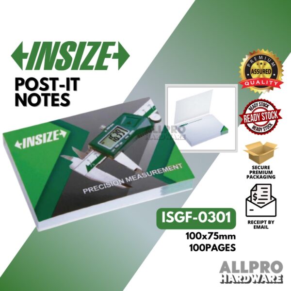 INSIZE Post-it Notes Note Pad Memo Sticky Note Kertas Nota ISGF-0301